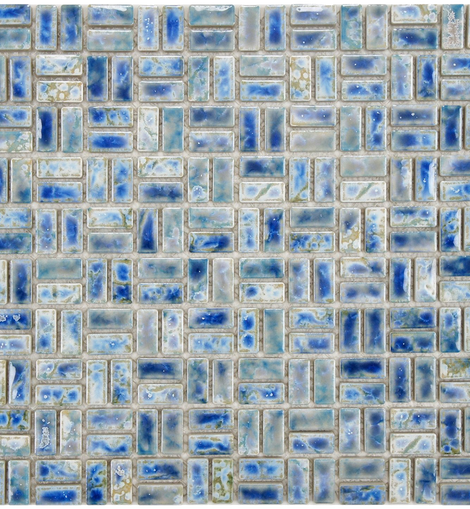 Arcadia Weave Neptune Blue 12 x 12 Inch Porcelain Floor and Wall Tile